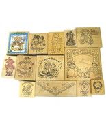 Rubber Stamp Set 13 Cottage Sister Girl Ragdoll Doll Merry Xmas Cat Rein... - £13.23 GBP
