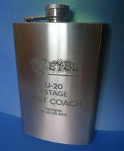 Sport Basketball EYBL U-20 Best Coach Ventspils Stainless Steel 8oz FLASK souven - £15.72 GBP