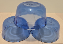 3 Vintage PYREX 463 Cobalt Blue Glass Ramekin Custard Cups Fruit Bowls - $21.73