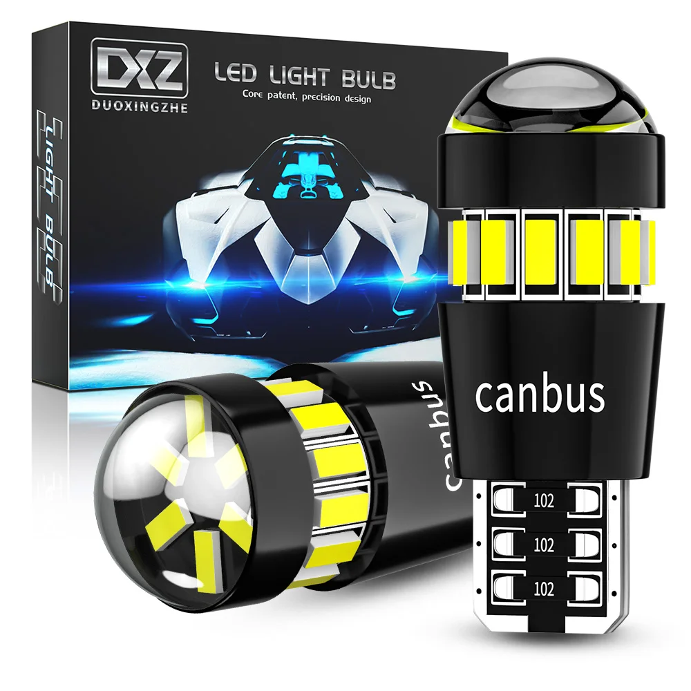 Dxz 2PCS W5W T10 Led Bulbs Lens 18SMD 12V WY5W Canbus Car Clearance Interior Dom - £118.58 GBP