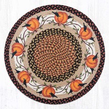 Earth Rugs RP-222 Pumpkin Crow Round Patch 27&quot; x 27&quot; - £38.71 GBP