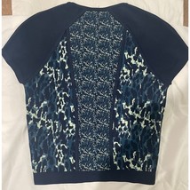 Parker Women&#39;s Bandage Knit Top Blue Teal Silhouette Slimming Smoothing - $14.03