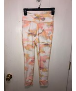 All In Motion Girls Large 10-12 Pastel Watercolor Floral Print Leggings EUC - $112.71 MXN