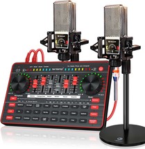 Tenlamp Two 3 Point 5 Mm Studio Condenser Microphones, A G3 Audio Interf... - $186.29