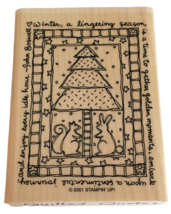 Stampin Up Rubber Stamp House Christmas Quote Words Christmas Tree Squirrel Star - £4.77 GBP