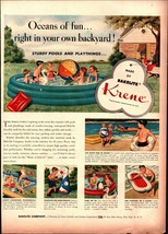 Vintage 1954 Krene Pools &amp; Playthings Print Ad: Made of Bakelite, Oceans of Fun - £20.08 GBP