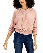 MSRP $44 Planet Gold Juniors&#39; Chenille Hoodie Pink Size Large - £11.27 GBP