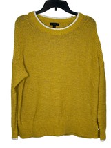 J.Crew Women&#39;s Sweater Tipped Beach Oversized Long Sleeve Knit Yellow Sz. Large - £23.80 GBP