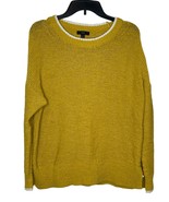 J.Crew Women&#39;s Sweater Tipped Beach Oversized Long Sleeve Knit Yellow Sz... - £23.79 GBP
