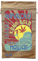 Hawaiian Kona Gold Burlap Bag Marijuana Pot Leaf Storage Wall Hanging #002 Sun - £12.90 GBP