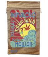 HAWAIIAN KONA GOLD BURLAP BAG marijuana pot leaf storage wall hanging #0... - $22.01 CAD