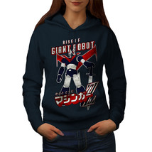 Wellcoda Rise Of Giant Robot Womens Hoodie, Japan Casual Hooded Sweatshirt - £29.15 GBP