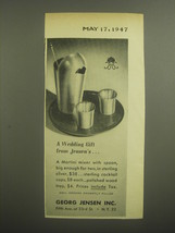 1947 Georg Jensen Martini Mixer Ad - A wedding gift from Jensen's - $18.49
