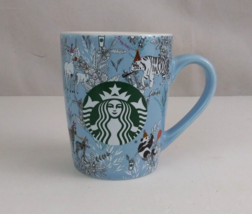 2020 Starbucks Blue Birthday Party Jungle Animals Design 10oz Coffee Cup - $13.57