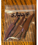 Lego PN 59229 Sword Scythe Blade w/Clip Pommel - Reddish Brown - 5 Pcs -... - €6,80 EUR