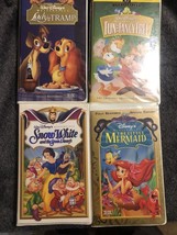 A lot of 4 VHS’s Lady and the tramp, Snow white Little mermaid Fun &amp;fanc... - £40.66 GBP