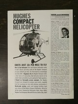 Vintage 1961 Hughes Compact Helicopter Full Page Original Ad - $6.64