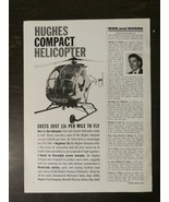 Vintage 1961 Hughes Compact Helicopter Full Page Original Ad - £5.22 GBP