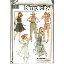 Simplicity Sewing Pattern 8614 Dress Jumpsuit Romper Misses Size 12 - $13.49
