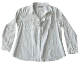 NWT Back in the Saddle White Ruffled Button Up Western Blouse Top Shirt XL - £9.53 GBP