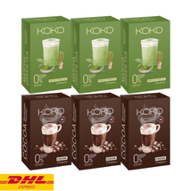 3X KOKO Matcha Green Tea +3X Cocoa Instant Mix Powder Drink Prebiotic Sl... - £114.07 GBP