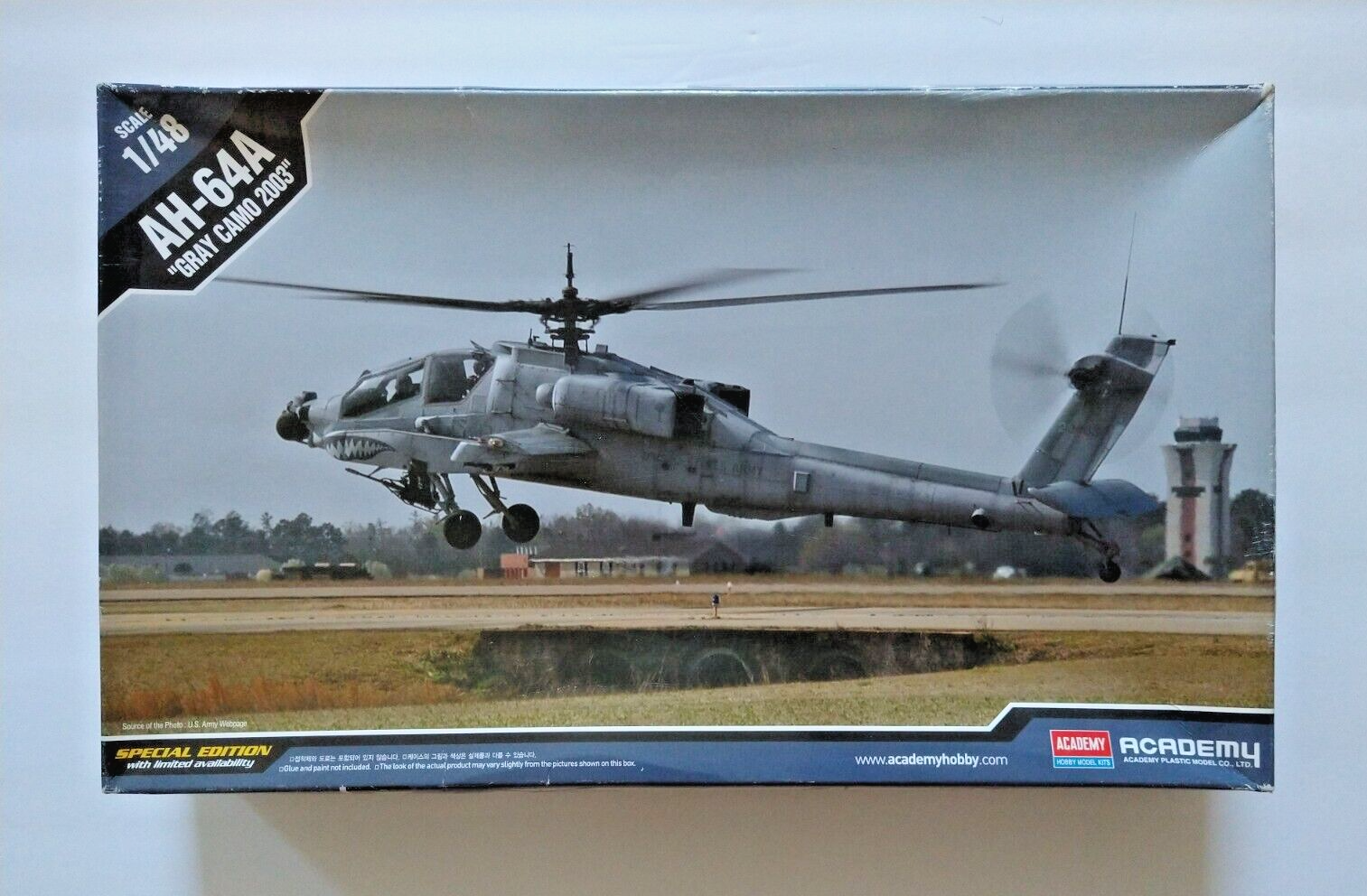 AH-64A "Gray Camo 2003" Special Edition Academy Model Kit #12239 1:48, NOB - £17.68 GBP