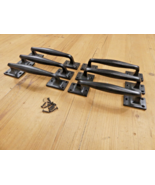 6 Large Drawer Pulls Black Heavy Duty Barn Door Cabinet Bath EASY GRIP S... - $64.42 CAD