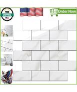 Effortless DIY Polished White Marble Subway Tile Backsplash - 12&quot;x12&quot; (1... - $1,476.87 MXN
