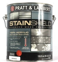 Pratt &amp; Lambert 116 Oz StainShield Z1513 Redwood Acrylic Solid Color Dec... - $30.99