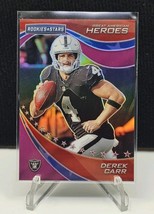 2019 Panini Rookies &amp; Stars Derek Carr #28/35 Great American Heros Raiders - $2.96