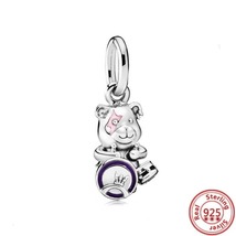 Sterling Silver Puppy Castle beads Pendant Pandora 925 Original Charm br... - £15.71 GBP