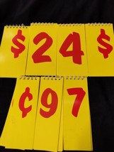 7- Retail Signage Spiral Number Pads  - $23.36