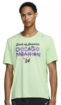 NWT Men&#39;s large nike 2024 Chicago Marathon Short Sleeve Mint Green FV632... - $19.94