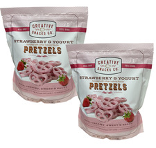 2 Packs Creative Snacks Co. Strawberry &amp; Yogurt Pretzels | 26 oz. - £29.01 GBP