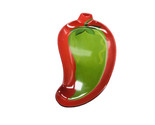 Red Pepper Snack Trays-Melamine Trays Chiles 15 Inches Long - $19.68
