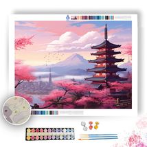Cherry Blossom Pagoda - Paint by Numbers - £23.69 GBP+