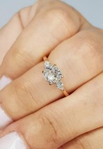 CZ AAA+14CT Gold Cushion Cut Moissanite, Anniversary,wedding, Engagement Ring  - £67.16 GBP