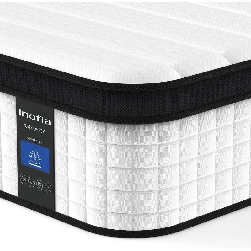 Ofia twin xl mattress 12 inch hybrid innerspring single mattress in a box cool bed with thumb200
