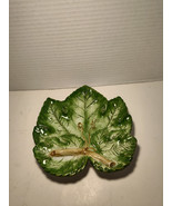 Andrea By Sadek Small Ceramic Green Grape Leaf Shaped Candy Dish/Trinket... - £7.79 GBP