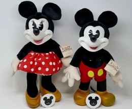 Disney Applause Woodcraft Mickey &amp; Minnie Mouse 18&quot; Limited Edition Figures RARE - £143.87 GBP