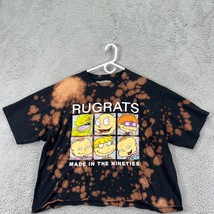 Nickelodeon Womens Black Brown Rugrats Short Sleeve Pullover T-Shirt Size XL - £19.45 GBP