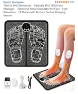 TENS &amp; EMS Stimulator ，Portable EMS TENS Foot Massager， Electronic Nerve... - €29,56 EUR