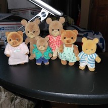 Vintage lot of bear figurines. 80s applause &amp; calico critters? lot of 6 - £16.31 GBP