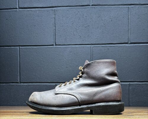 Primary image for Vintage Red Wing 25369 Brown Leather 6” Iron Work Boots Men’s 10 EEE