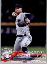 2018 Topps 31 Corey Kluber League Leader Cleveland Indians - £0.77 GBP