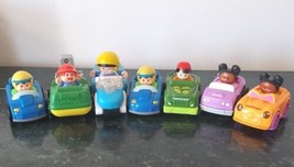 Fisher Price Wheelies Cars Vehicles Lot of 7 Toys Little People Racer Motorcycle - £15.48 GBP