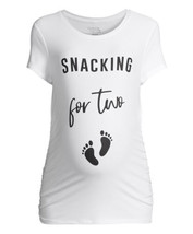 Time And Tru Maternity Snacking For Two Sleeve Graphic Tee Shirt Sz 2XL 20 - £14.53 GBP