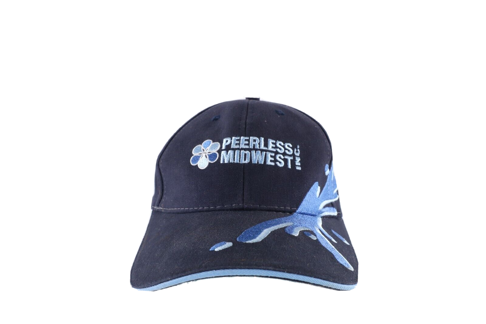 Vintage Faded Peerless Midwest Spell Out Water Splash Cotton Dad Hat Cap... - $18.76
