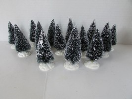 Lemax Village 14 Trees Winter Pines Snow Tipped Scenery 4&quot; w/bases PR - £10.98 GBP