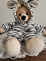 Wildlife Artists Teddy Bear Soft Plush Zebra Costume Stuffed Animal 13&quot; - £11.03 GBP